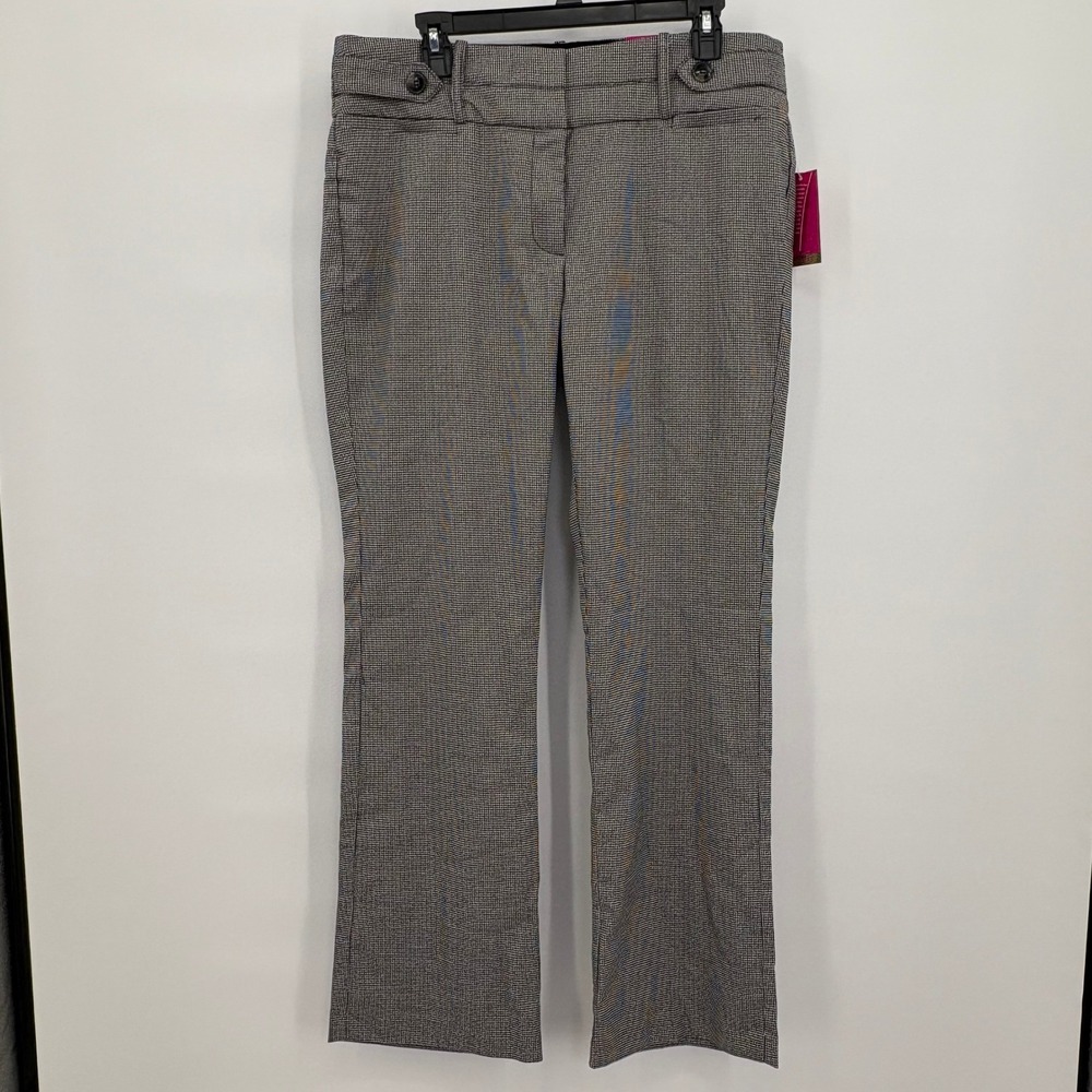 Candies‎ Marilyn Bootcut Pants Womens 13 Houndstooth Black White Curvy Fit New